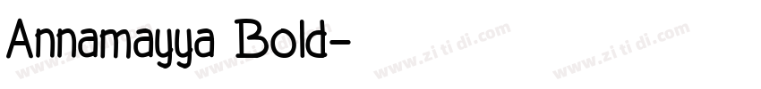 Annamayya Bold字体转换